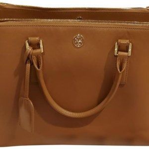 Tory Burch Robinson Double Zip Tote Luggage (Saffiano Leather)